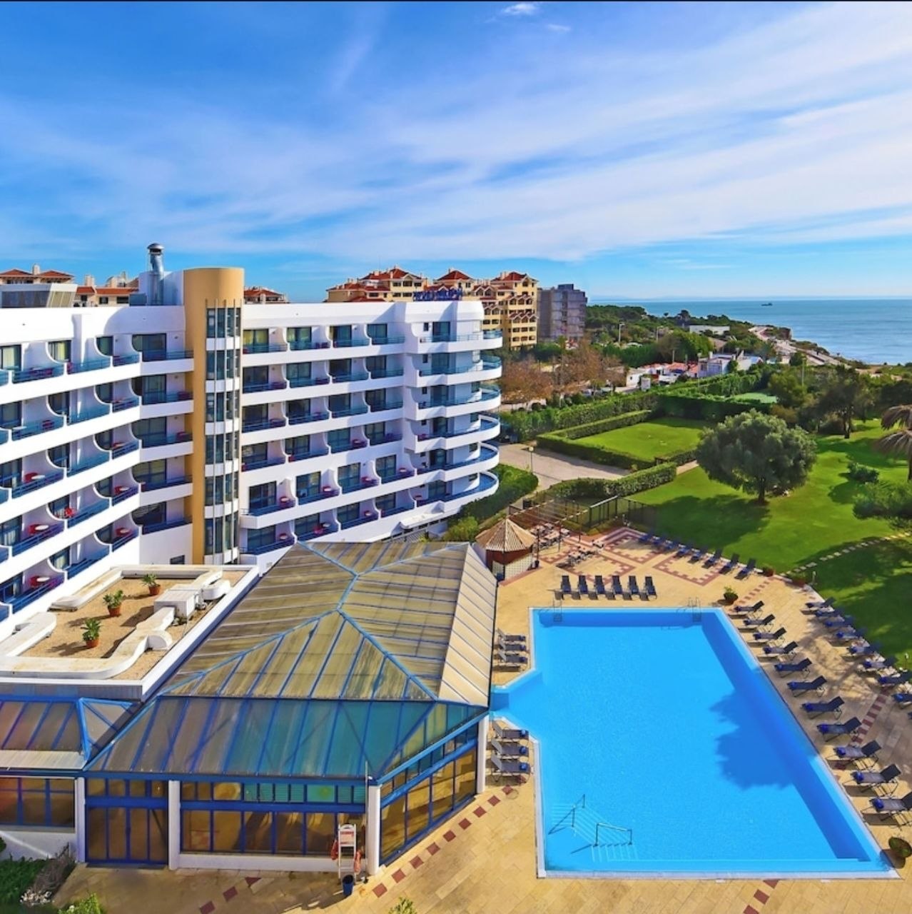 Pestana Cascais exterior, pool, gardens, and sea view