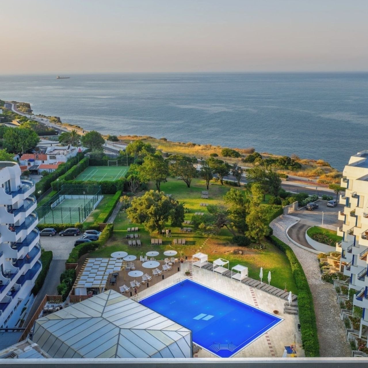 Pestana Cascais pool and ocean view