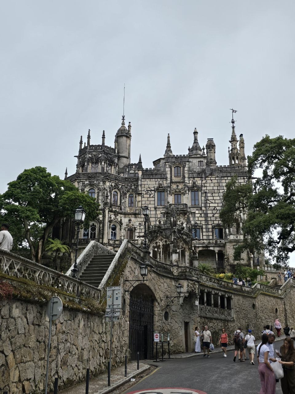 Quinta da Regaleira facade and stairway in Sintra