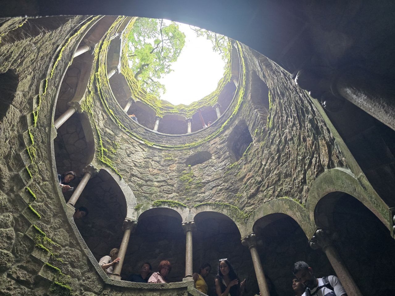 Upward view inside the Initiation Well with daylight at the top