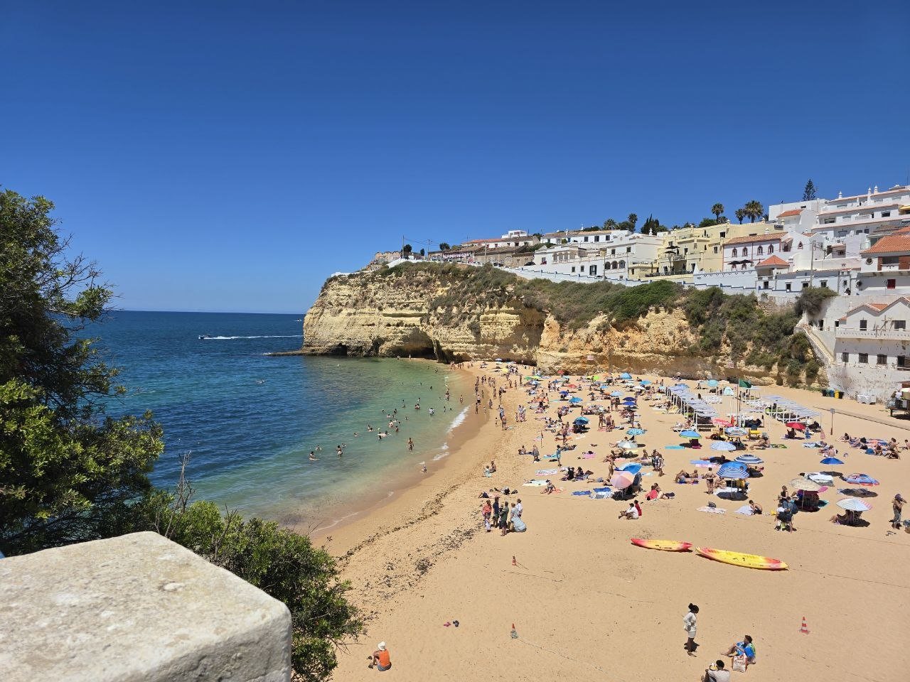 Carvoeiro beach and town from above
